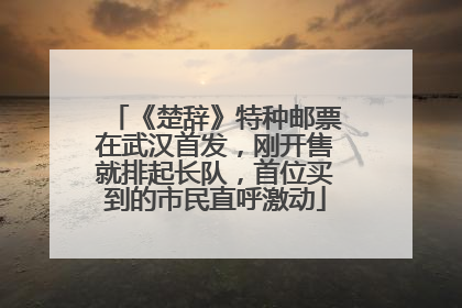《楚辞》特种邮票在武汉首发，刚开售就排起长队，首位买到的市民直呼激动