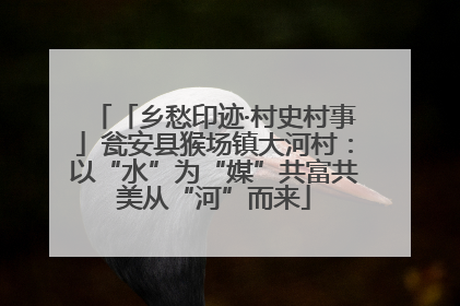 「乡愁印迹·村史村事」瓮安县猴场镇大河村：以“水”为“媒”共富共美从“河”而来