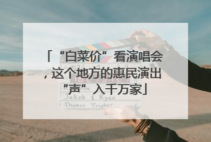 “白菜价”看演唱会，这个地方的惠民演出“声”入千万家