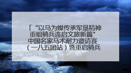 “以马为媒传承军垦精神 重组骑兵连启文旅新篇” 中国名家马术耐力邀请赛（一八五团站）暨重启骑兵连活动正式启动