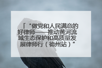 “做党和人民满意的好律师——推动黄河流域生态保护和高质量发展律师行（德州站）”活动成功举办