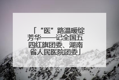 “医”路温暖绽芳华——记全国五四红旗团委、湖南省人民医院团委