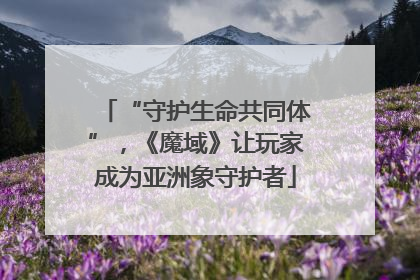“守护生命共同体”，《魔域》让玩家成为亚洲象守护者