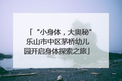 “小身体，大奥秘” 乐山市中区茅桥幼儿园开启身体探索之旅