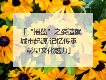 “摇篮”之姿造就城市起源 记忆传承彰显文化魅力