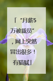 “月薪5万被裁员”，网上突然冒出很多！有猫腻