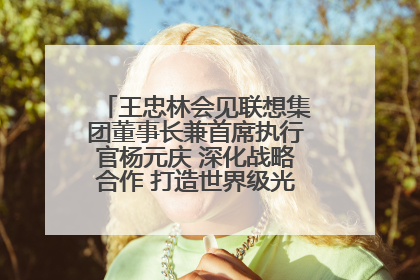 王忠林会见联想集团董事长兼首席执行官杨元庆 深化战略合作 打造世界级光电子信息产业集群