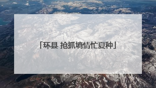 环县 抢抓墒情忙夏种