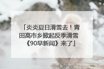 炎炎夏日滑雪去！青田高市乡掀起反季滑雪《90早新闻》来了