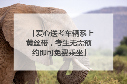 爱心送考车辆系上黄丝带，考生无需预约即可免费乘坐