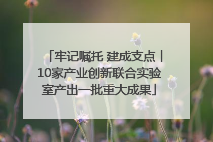 牢记嘱托 建成支点丨10家产业创新联合实验室产出一批重大成果