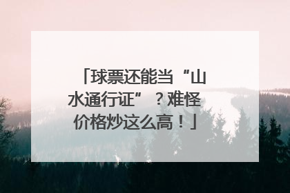 球票还能当“山水通行证”？难怪价格炒这么高！
