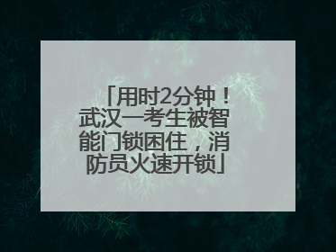 用时2分钟！武汉一考生被智能门锁困住，消防员火速开锁