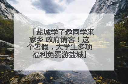 盐城学子邀同学来家乡 政府请客！这个暑假，大学生多项福利免费游盐城