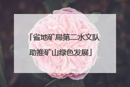 省地矿局第二水文队助推矿山绿色发展