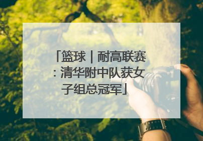 篮球｜耐高联赛：清华附中队获女子组总冠军