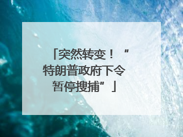 突然转变！“特朗普政府下令暂停搜捕”