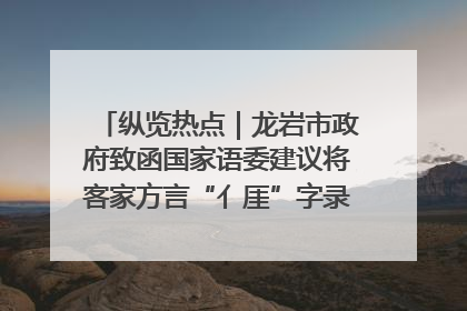 纵览热点｜龙岩市政府致函国家语委建议将客家方言“亻厓”字录入《新华字典》引发热议，当地回应