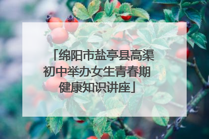 绵阳市盐亭县高渠初中举办女生青春期健康知识讲座