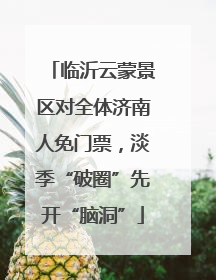 临沂云蒙景区对全体济南人免门票，淡季“破圈”先开“脑洞”