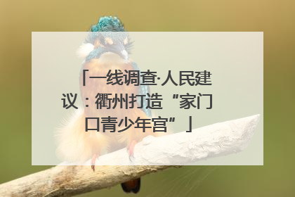 一线调查·人民建议：衢州打造“家门口青少年宫”