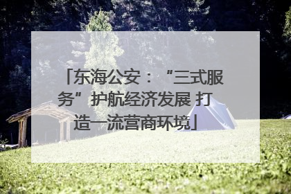 东海公安：“三式服务”护航经济发展 打造一流营商环境