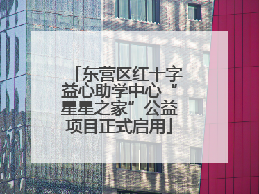 东营区红十字益心助学中心“星星之家”公益项目正式启用