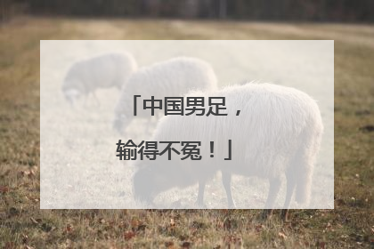 中国男足，输得不冤！