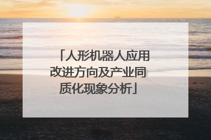 人形机器人应用改进方向及产业同质化现象分析