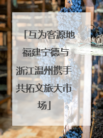 互为客源地 福建宁德与浙江温州携手共拓文旅大市场