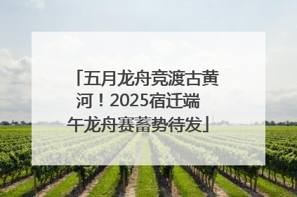 五月龙舟竞渡古黄河！2025宿迁端午龙舟赛蓄势待发