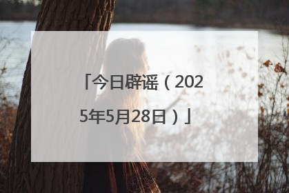 今日辟谣（2025年5月28日）