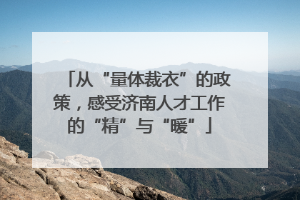 从“量体裁衣”的政策，感受济南人才工作的“精”与“暖”