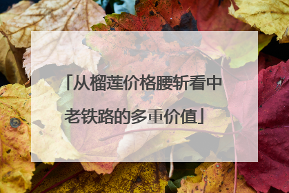 从榴莲价格腰斩看中老铁路的多重价值