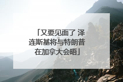 又要见面了 泽连斯基将与特朗普在加拿大会晤