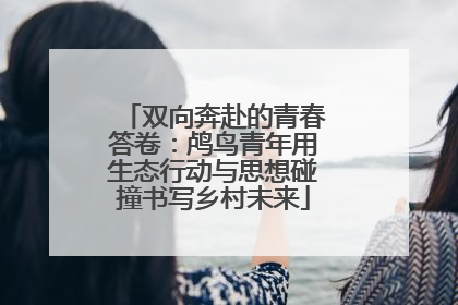 双向奔赴的青春答卷：鸬鸟青年用生态行动与思想碰撞书写乡村未来