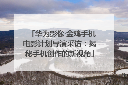 华为影像·金鸡手机电影计划导演采访：揭秘手机创作的新视角