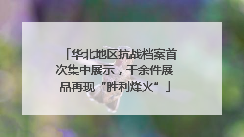 华北地区抗战档案首次集中展示，千余件展品再现“胜利烽火”