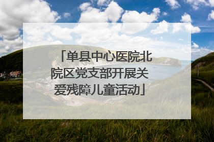 单县中心医院北院区党支部开展关爱残障儿童活动