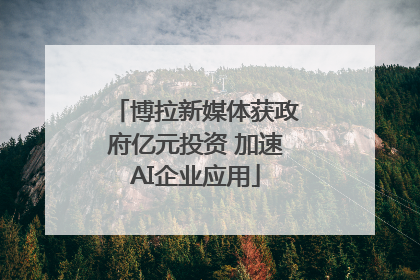 博拉新媒体获政府亿元投资 加速AI企业应用