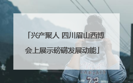 兴产聚人 四川眉山西博会上展示磅礴发展动能