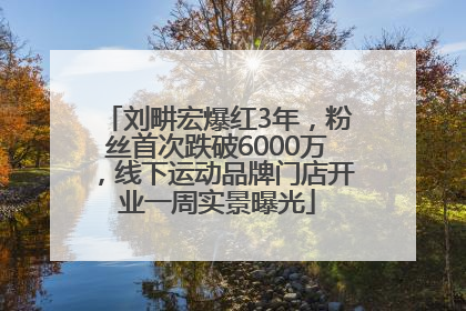 刘畊宏爆红3年，粉丝首次跌破6000万，线下运动品牌门店开业一周实景曝光