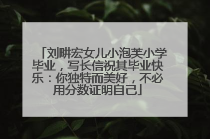 刘畊宏女儿小泡芙小学毕业，写长信祝其毕业快乐：你独特而美好，不必用分数证明自己