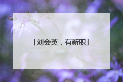 刘会英，有新职