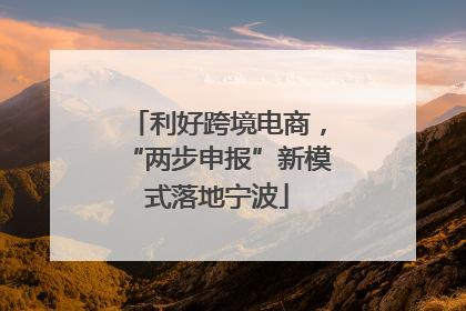 利好跨境电商，“两步申报”新模式落地宁波