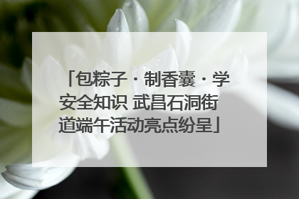 包粽子・制香囊・学安全知识 武昌石洞街道端午活动亮点纷呈