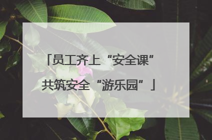 员工齐上“安全课” 共筑安全“游乐园”