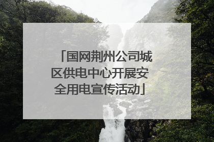 国网荆州公司城区供电中心开展安全用电宣传活动
