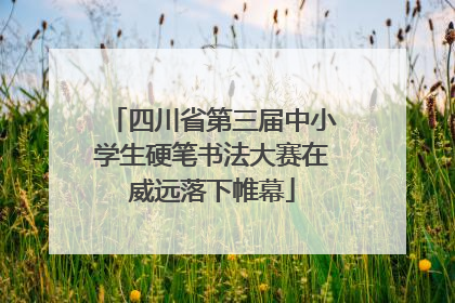 四川省第三届中小学生硬笔书法大赛在威远落下帷幕