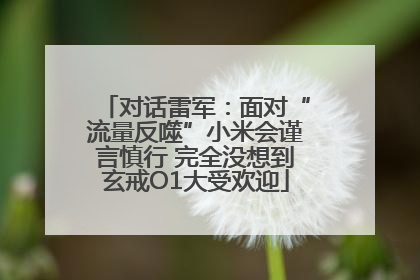 对话雷军：面对“流量反噬”小米会谨言慎行 完全没想到玄戒O1大受欢迎
